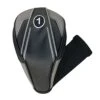 PU Leatherette Black/Gray Headcovers With Sock 2 PU Leatherette Black/Gray Headcovers With Sock -Elite Golf Shop HC 2208 DR X1 min
