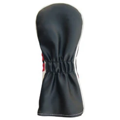 PU Leatherette Headcovers Black/Red/White -Elite Golf Shop HC 6232 HY x2