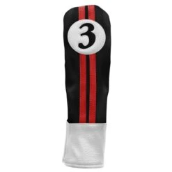 Sahara Retro Golf Headcovers Black/Red/White -Elite Golf Shop HC I50404A FW1