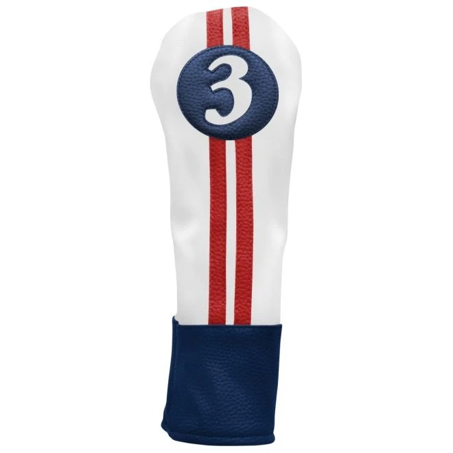 Sahara Retro Golf Headcovers Red/White/Blue 5 Sahara Retro Golf Headcovers Red/White/Blue - Image 3