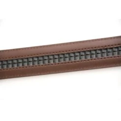 Tour Gear Custom Fit Ratchet Belt Brown With Satin Black & Silver Buckle -Elite Golf Shop PB703158 XL3 min