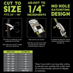 Tour Gear Custom Fit Ratchet Belt Brown With Satin Black & Silver Buckle -Elite Golf Shop PB703158 XL4 min