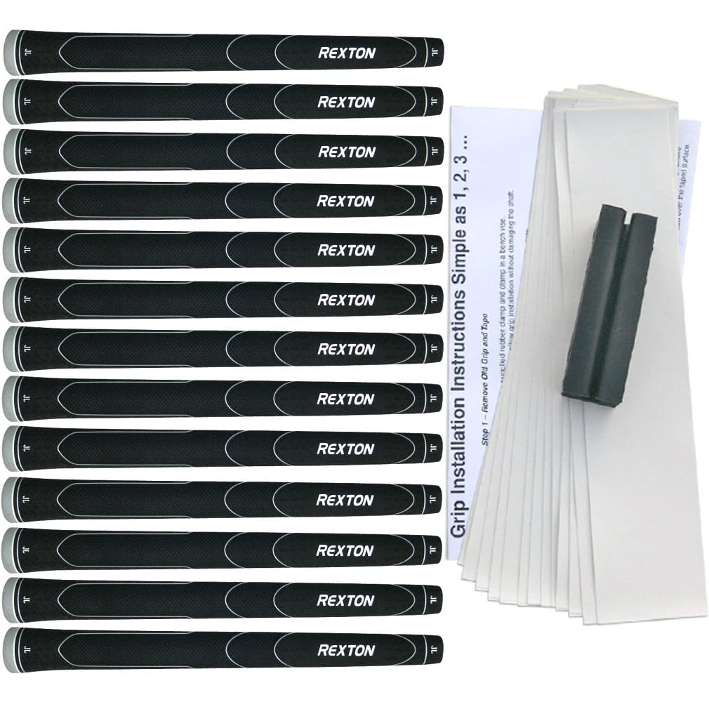 Rexton Black/Gray Line Velvet Oversize 13 Pc Grip Kit 3 Rexton Black/Gray Line Velvet Oversize 13 Pc Grip Kit