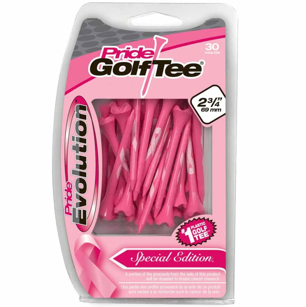 Pride Evolution Breast Cancer Awareness Plastic Golf Tees - 30 Pack 2 Pride Evolution Breast Cancer Awareness Plastic Golf Tees - 30 Pack