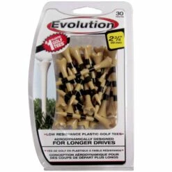 Pride Evolution Striped Plastic 2-3/4" Golf Tees - 30 Pack -Elite Golf Shop SSEVS23430 NAT XL min 01