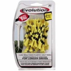 Pride Evolution Striped Plastic 2-3/4" Golf Tees - 30 Pack -Elite Golf Shop SSEVS23430 YL XL min 01