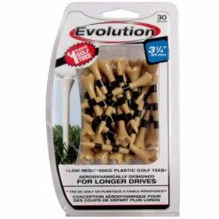 Pride Evolution Striped Plastic 3-1/4" Golf Tees - 30 Pack -Elite Golf Shop SSEVS31430 NAT XL min 01