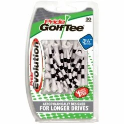 Pride Evolution Striped Plastic 3-1/4" Golf Tees - 30 Pack -Elite Golf Shop SSEVS31430 WT XL min 01