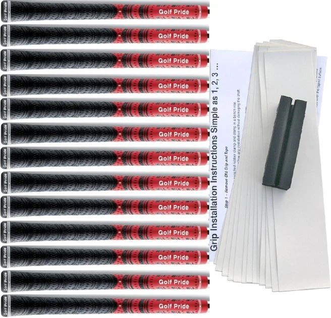 Golf Pride Multi-Compound Red 13-pc Grip Kit 3 Golf Pride Multi-Compound Red 13-pc Grip Kit