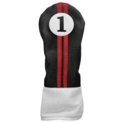 Sahara Retro Golf Headcovers Black/Red/White