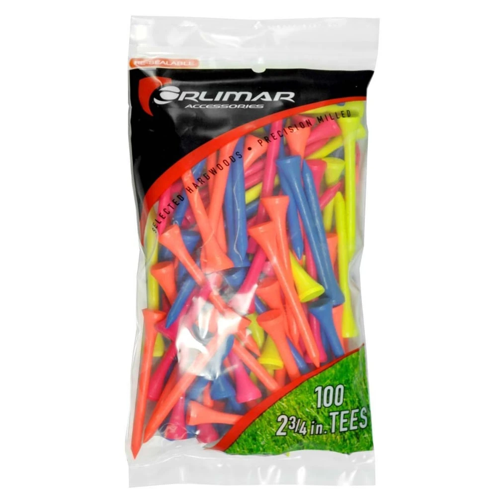 Orlimar 2 3/4-Inch Golf Tees 100-Pack - Multi-Color 3 Orlimar 2 3/4-Inch Golf Tees 100-Pack - Multi-Color