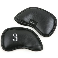 Intech Premium Synthetic Leather Golf Iron Head Covers With Magnetic Closure - Set Of 12