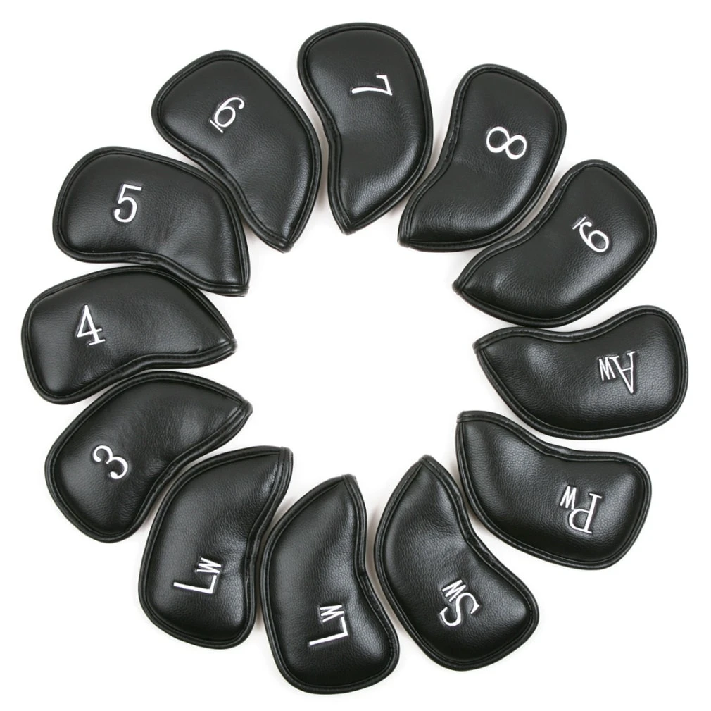 Intech Premium Synthetic Leather Golf Iron Head Covers With Magnetic Closure - Set Of 12 4 Intech Premium Synthetic Leather Golf Iron Head Covers With Magnetic Closure - Set Of 12 - Image 2