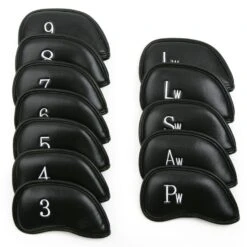 Intech Premium Synthetic Leather Golf Iron Head Covers With Magnetic Closure - Set Of 12 9 Intech Premium Synthetic Leather Golf Iron Head Covers With Magnetic Closure - Set Of 12 -Elite Golf Shop d 8281