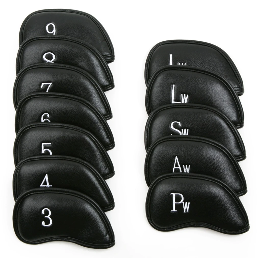 Intech Premium Synthetic Leather Golf Iron Head Covers With Magnetic Closure - Set Of 12 5 Intech Premium Synthetic Leather Golf Iron Head Covers With Magnetic Closure - Set Of 12 - Image 3